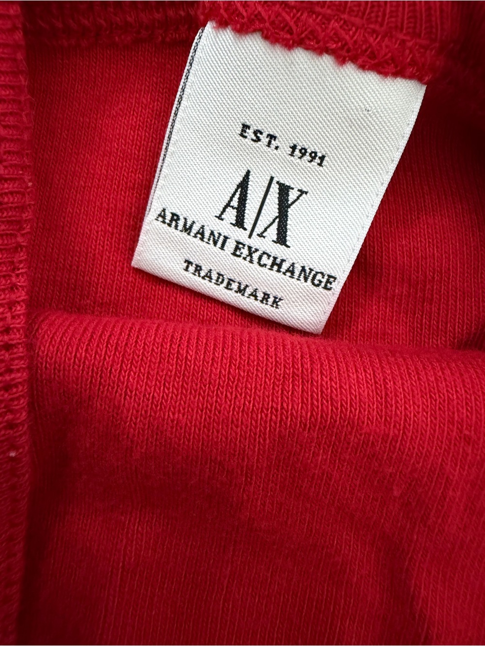 Vintage Brand New Cotton Y2K Armani Exchange Red A|X Logo Halter Tie Tank Top - Picture 3 of 8